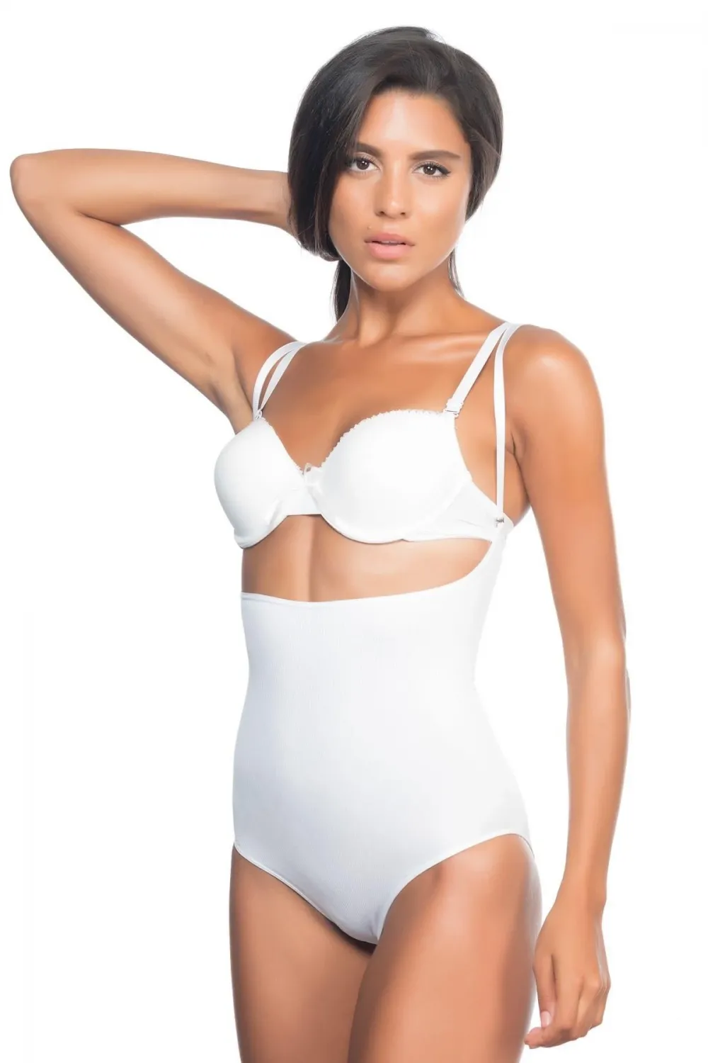 ieg™ BEYAZ MI  2073 Göğüsü Açık Desenli Body Korse