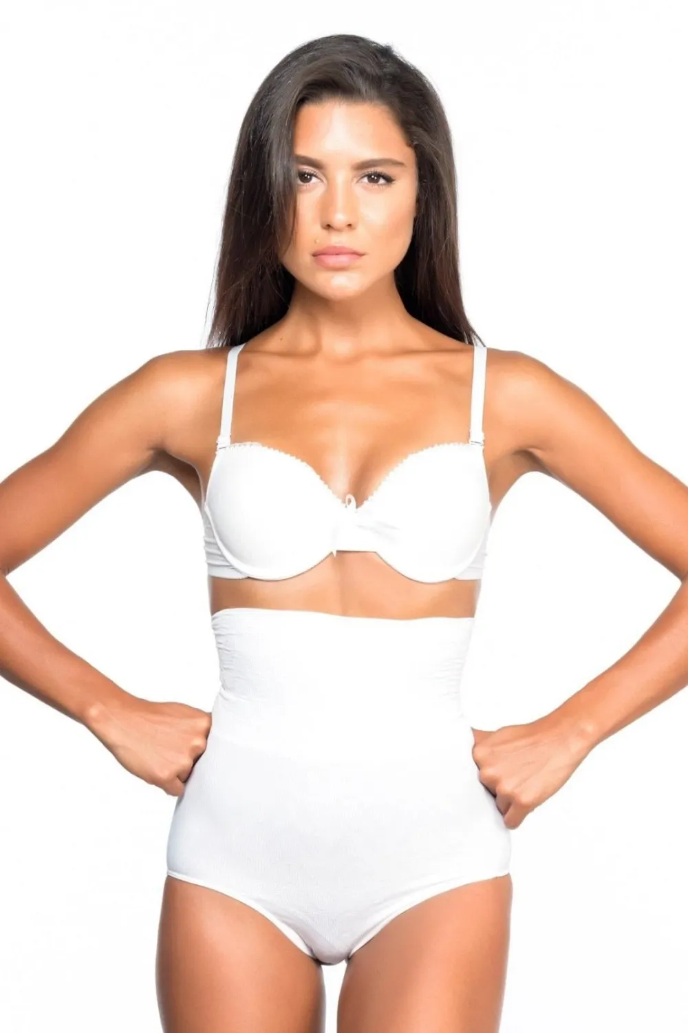 ieg™ BEYAZ MI  2079 Yüksek Bel Desenli Double Slip Korse