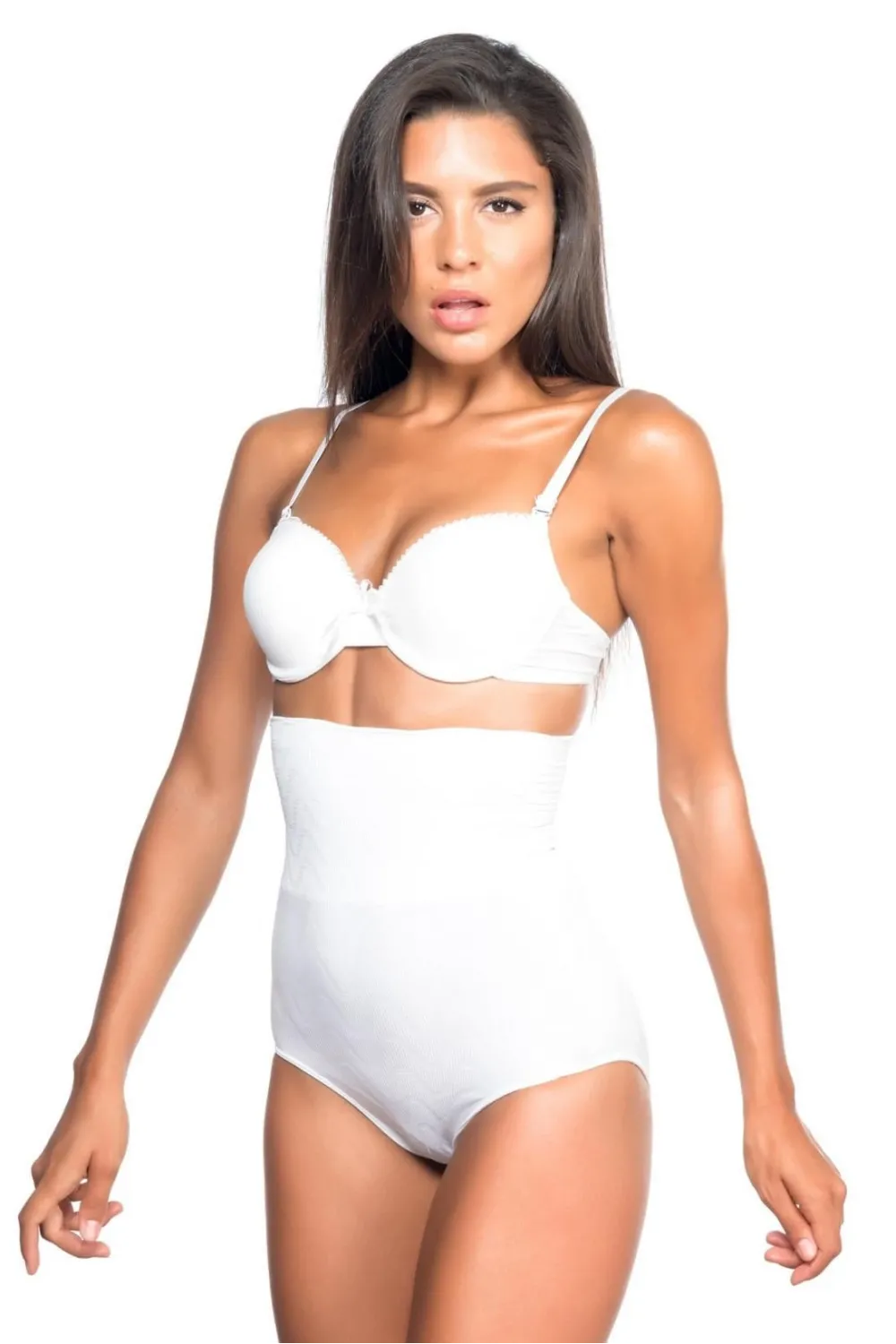 ieg™ BEYAZ MI  2079 Yüksek Bel Desenli Double Slip Korse