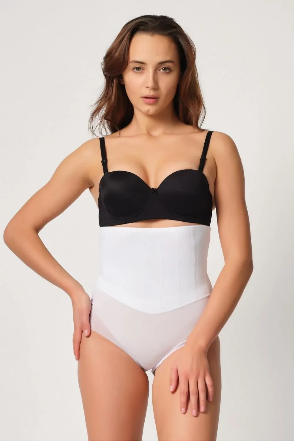 ieg™ BEYAZ MI  2945 Tül Karyokalı Slip Lazer Korse