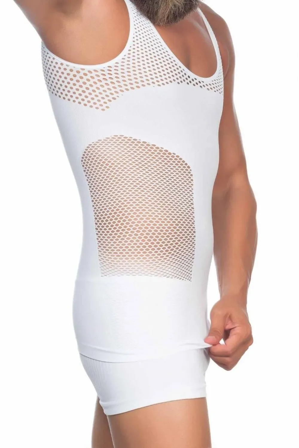 ieg™ BEYAZ MI  E1006 Fileli Erkek Korse Atlet