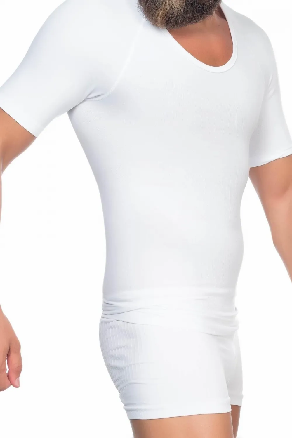 ieg™ BEYAZ MI  E1010 Yarım Kol Erkek Korse Atlet