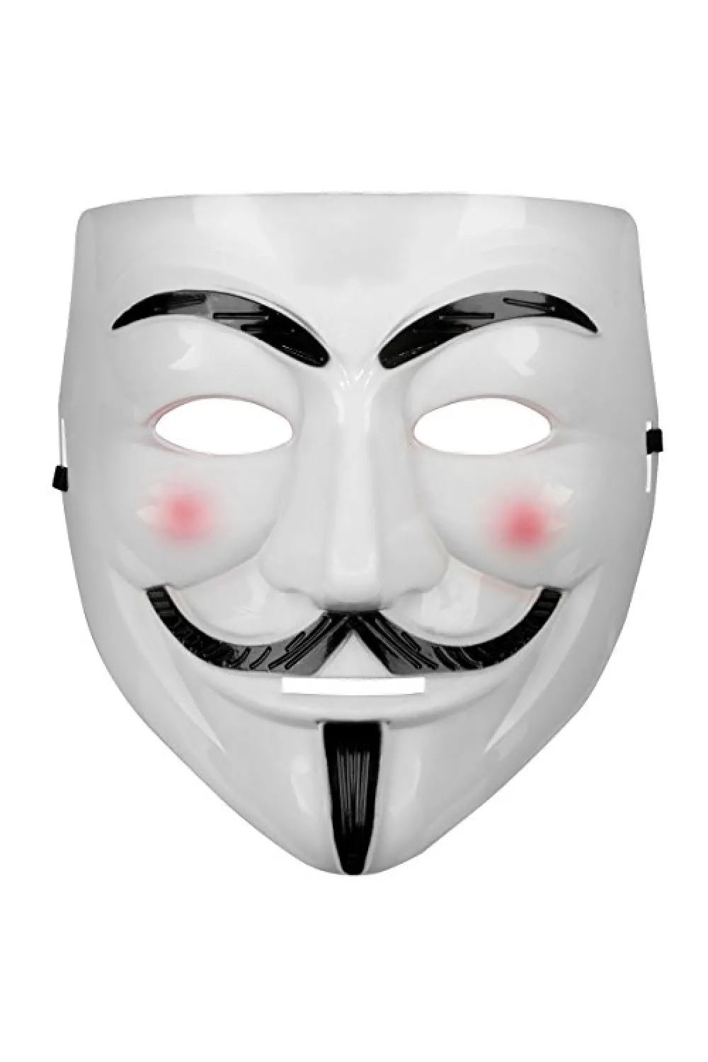 Beyaz Pembe Yanaklı V For Vendetta Maskesi