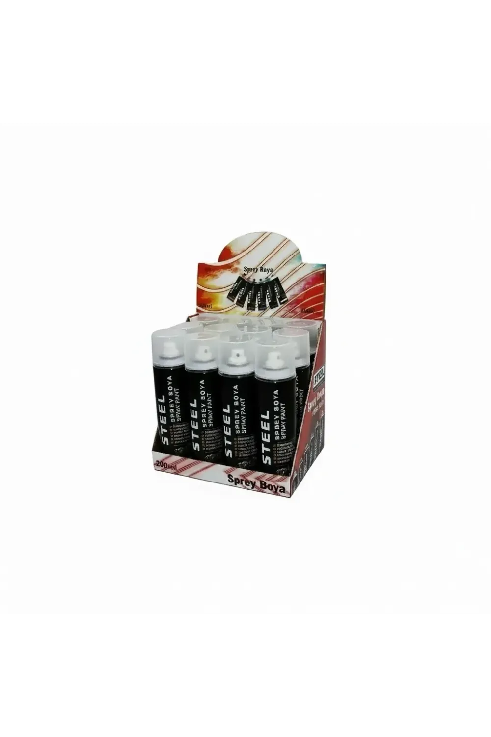 Beyaz Sprey Boya 200 Ml 12 Adet IEGOS6M