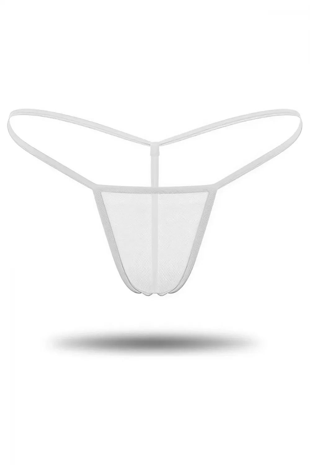 Beyaz Transparan Tül String Tanga TM0368