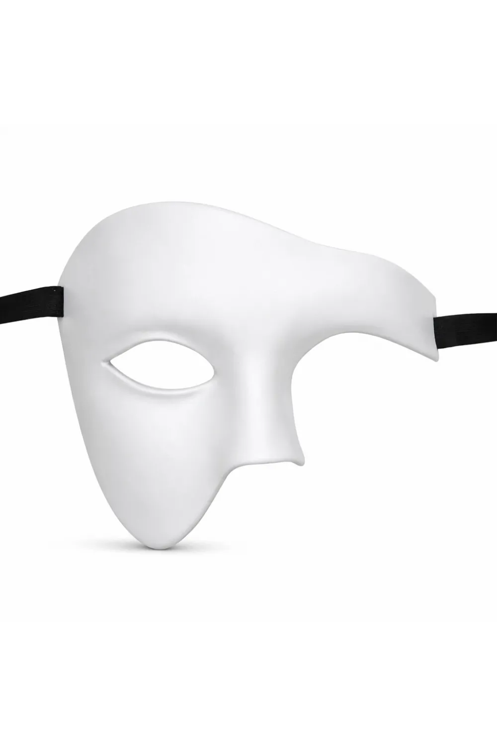 Beyaz Yarım Erkek Maske – Phantom Parti & Balo Maskesi