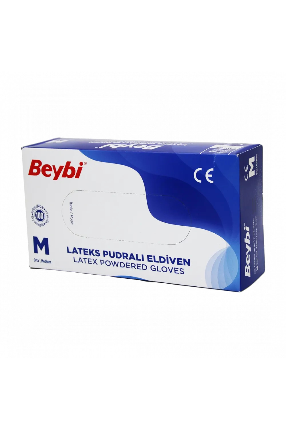 Beybi M Pudralı Muayene Eldiveni 100lü