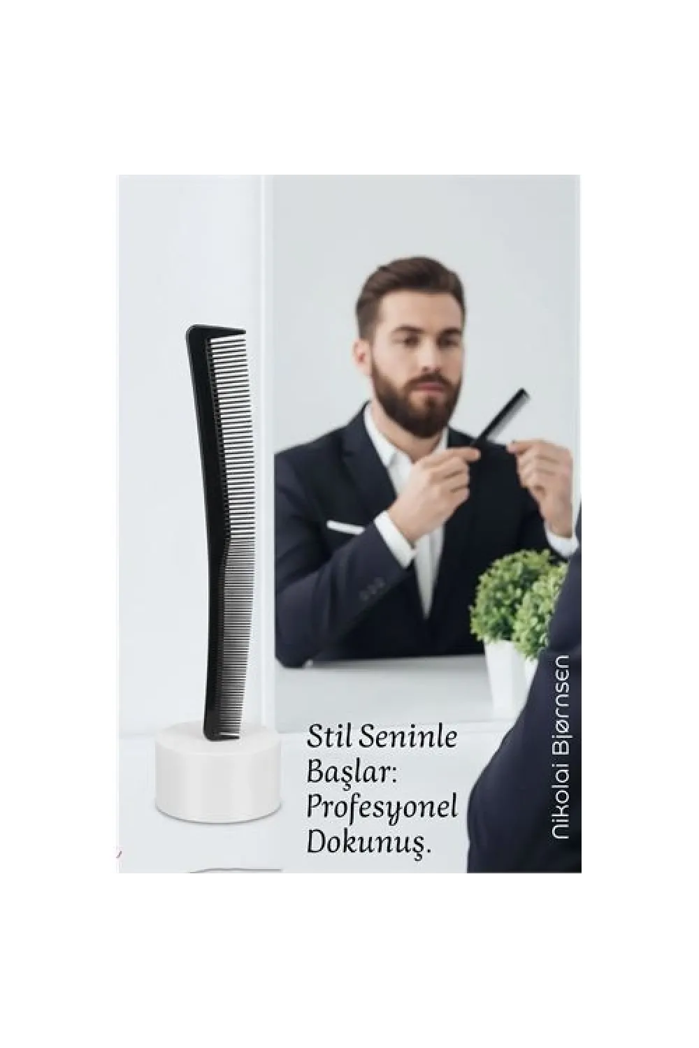 Bıyık Kesim ve Tarama Tarağı Eğimli Bıyık Tarağı