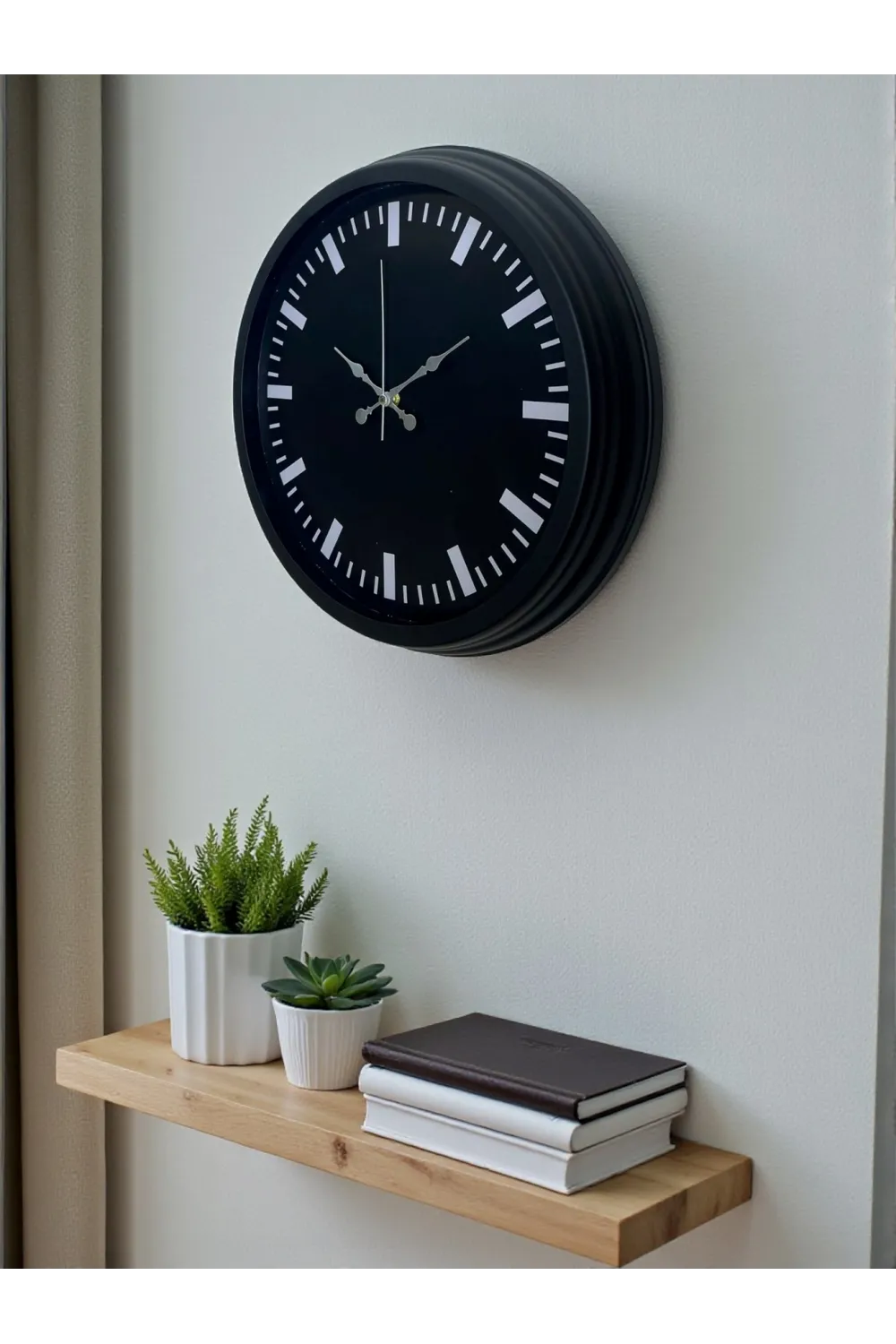 Black Baseline 40 Cm Metal Duvar Saati