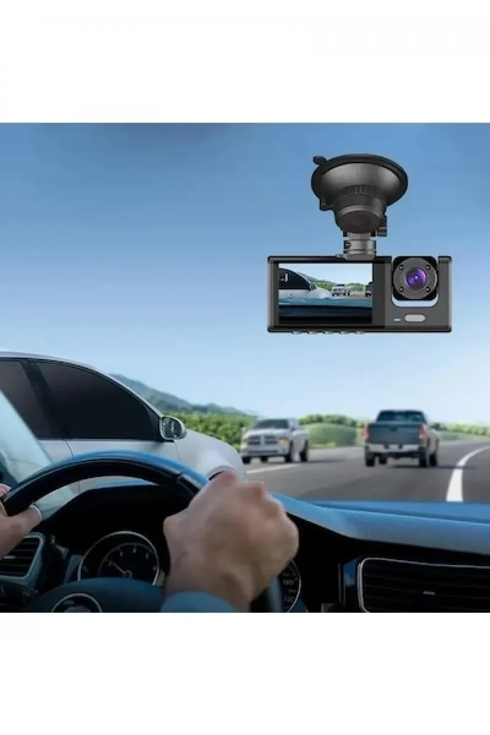 Black Box Traffic Recorder 3 Kameralı Araç Kamerası Geri Görüş Destekli Gece Görüşlü