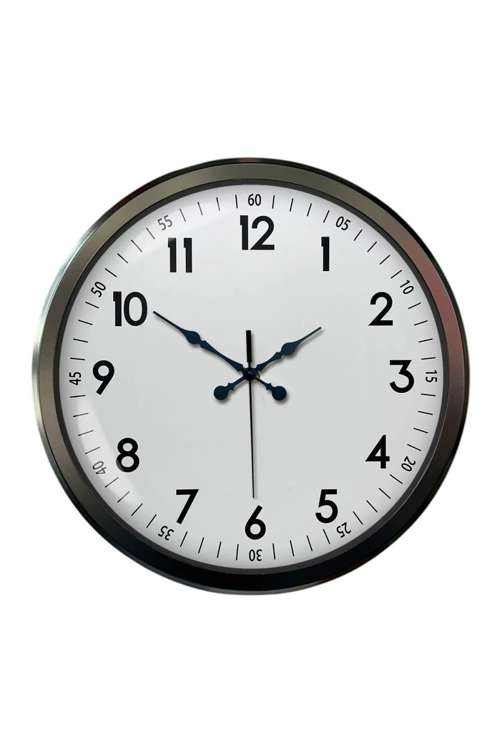 Black Classic 52 Cm Metal Modern Ve Şık Duvar Saati