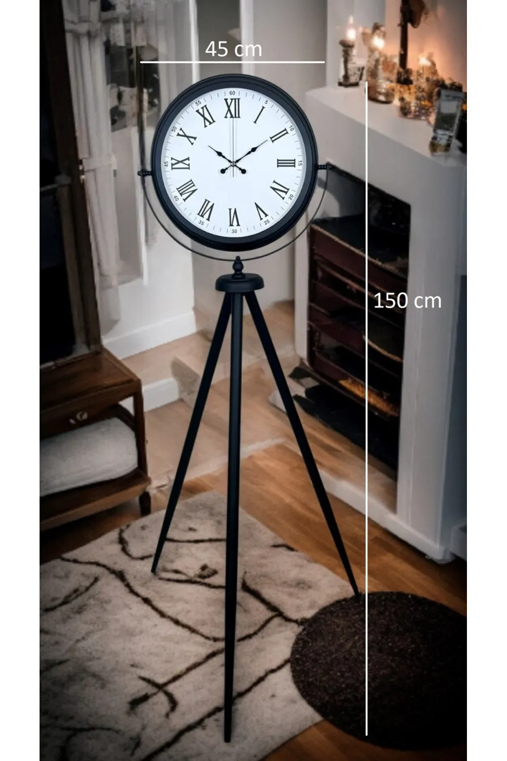 Black Elegance Tripod Ayaklı Saat