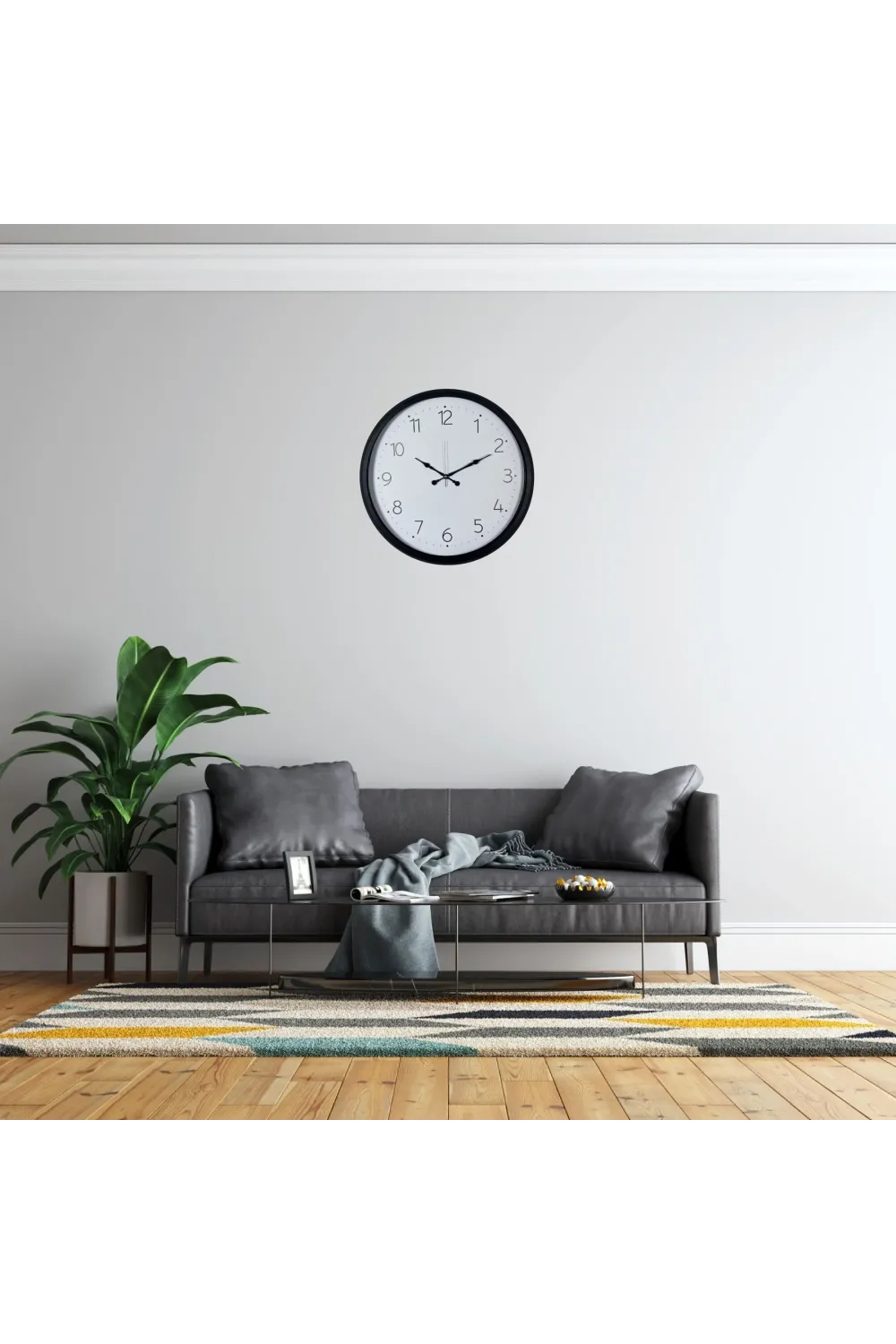 Black Harmoney 52 x 52 Cm Duvar Saati