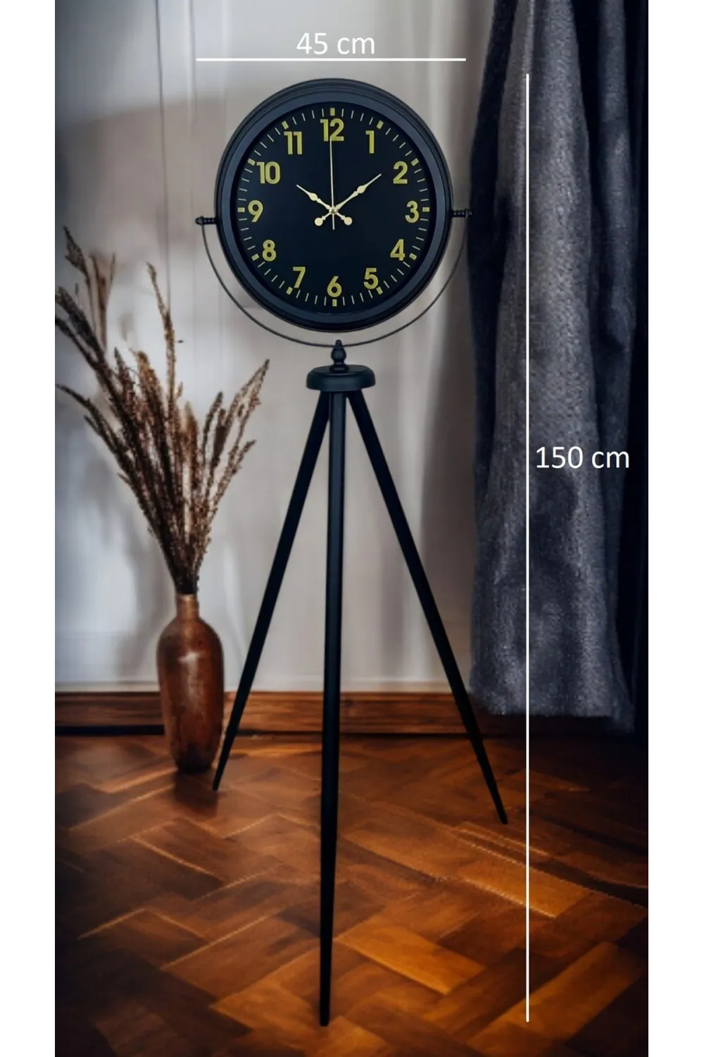 Black Prime Gold Rakamlı Tripod Ayaklı Saat
