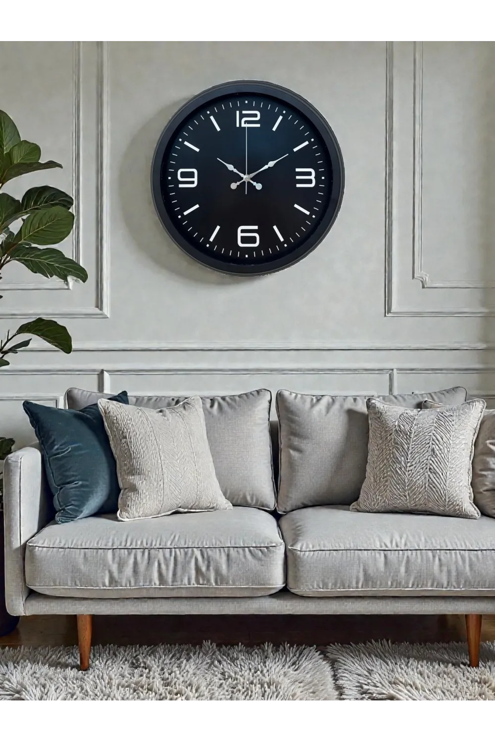 Black Royal Tasarım 40 cm Metal Duvar Saati