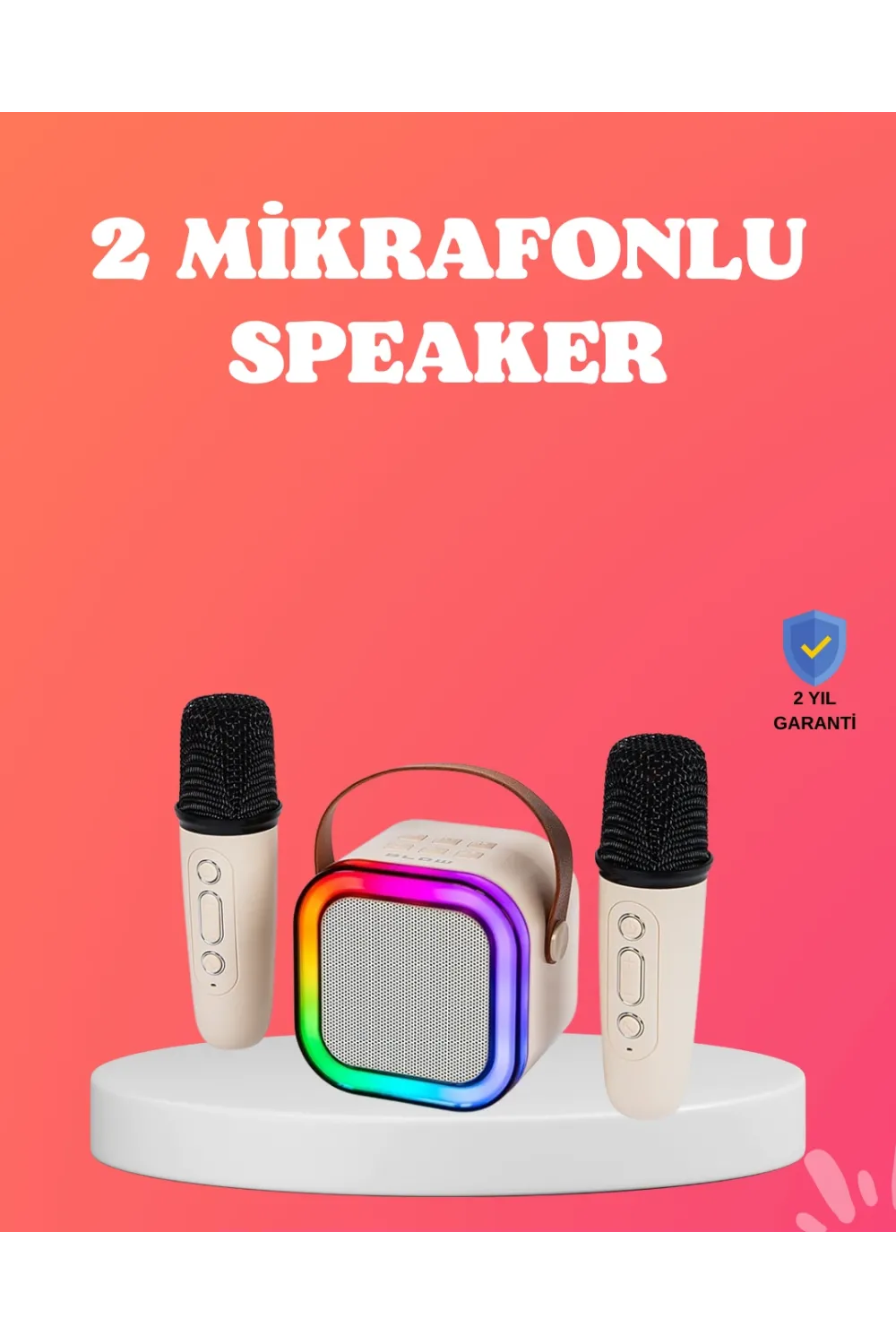 Bluetooth 5.0 Destekli Kablosuz Karaoke Hoparlör