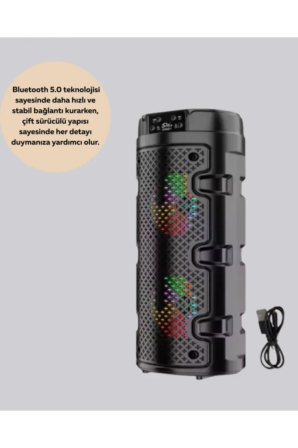 Bluetooth 5.0 Destekli Yüksek Ses Kaliteli Hoparlör