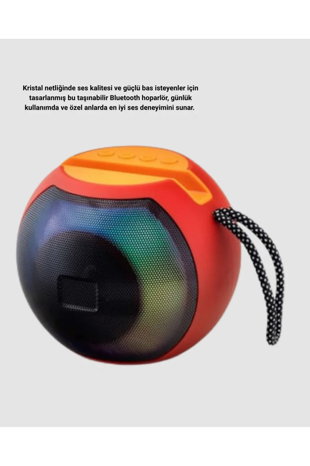 Bluetooth 5.0 Hoparlör – Rgb Işıklı, Güçlü Bas Ve 360° Surround Ses