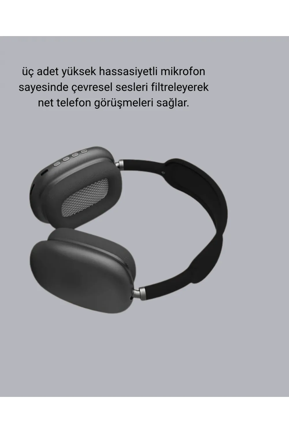 Bluetooth 5.0 Kulak Üstü Kulaklık – Gürültü Engelleme, Uzamsal Ses, Hızlı Şarj