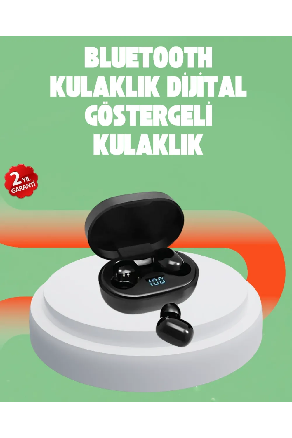Bluetooth 5.0 Kulaklık – Led Ekranlı Şarj Kutusu
