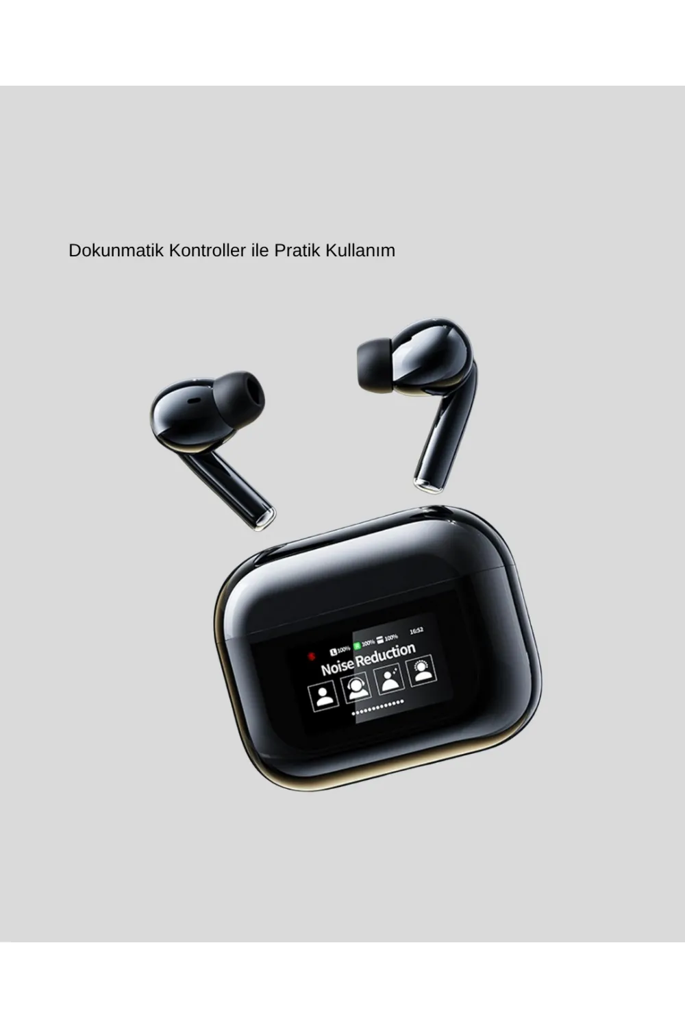 Bluetooth 5.3 Anc Kablosuz Kulaklık – Dokunmatik Kontrol, Dijital Ekran Ve Uzun Pil Ömrü