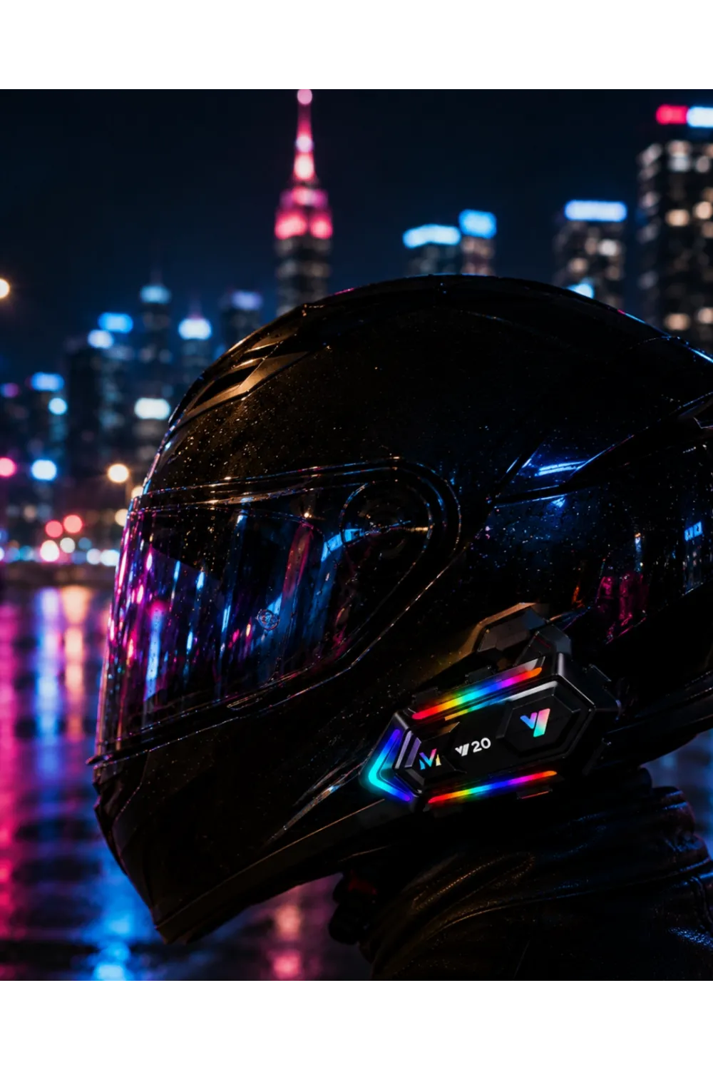 Bluetooth 5.3 Motosiklet Kask Intercom Gürültü Engelleyici Su Geçirmez Kulaklık
