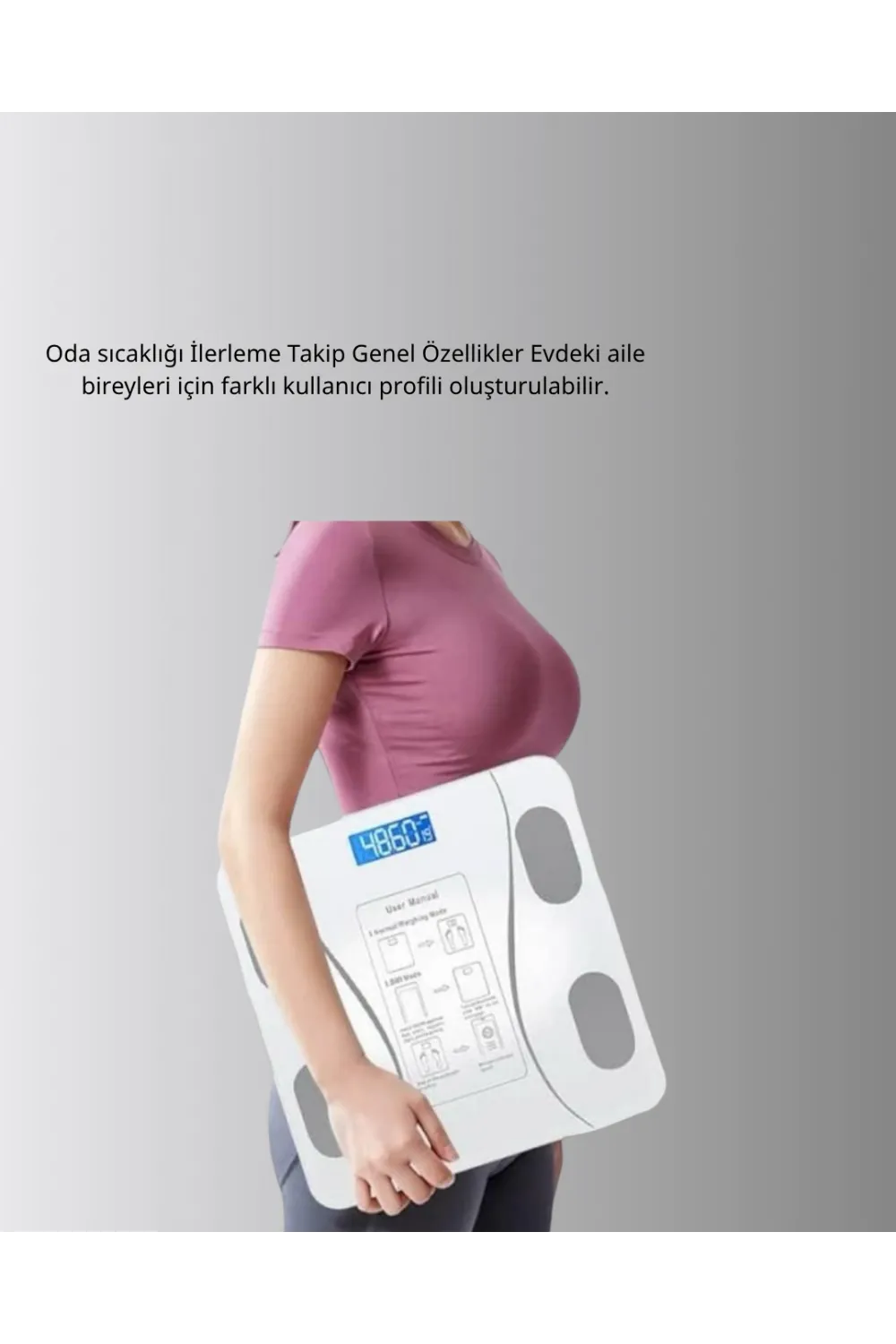 Bluetooth Akıllı Tartı – 8 Fonksiyonlu Dijital Baskül, 180 Kg Kapasiteli