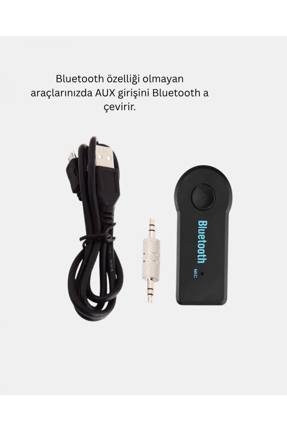Bluetooth Aux Araç Kiti Eller Serbest Müzik Çalar Dahili Mikrofonlu