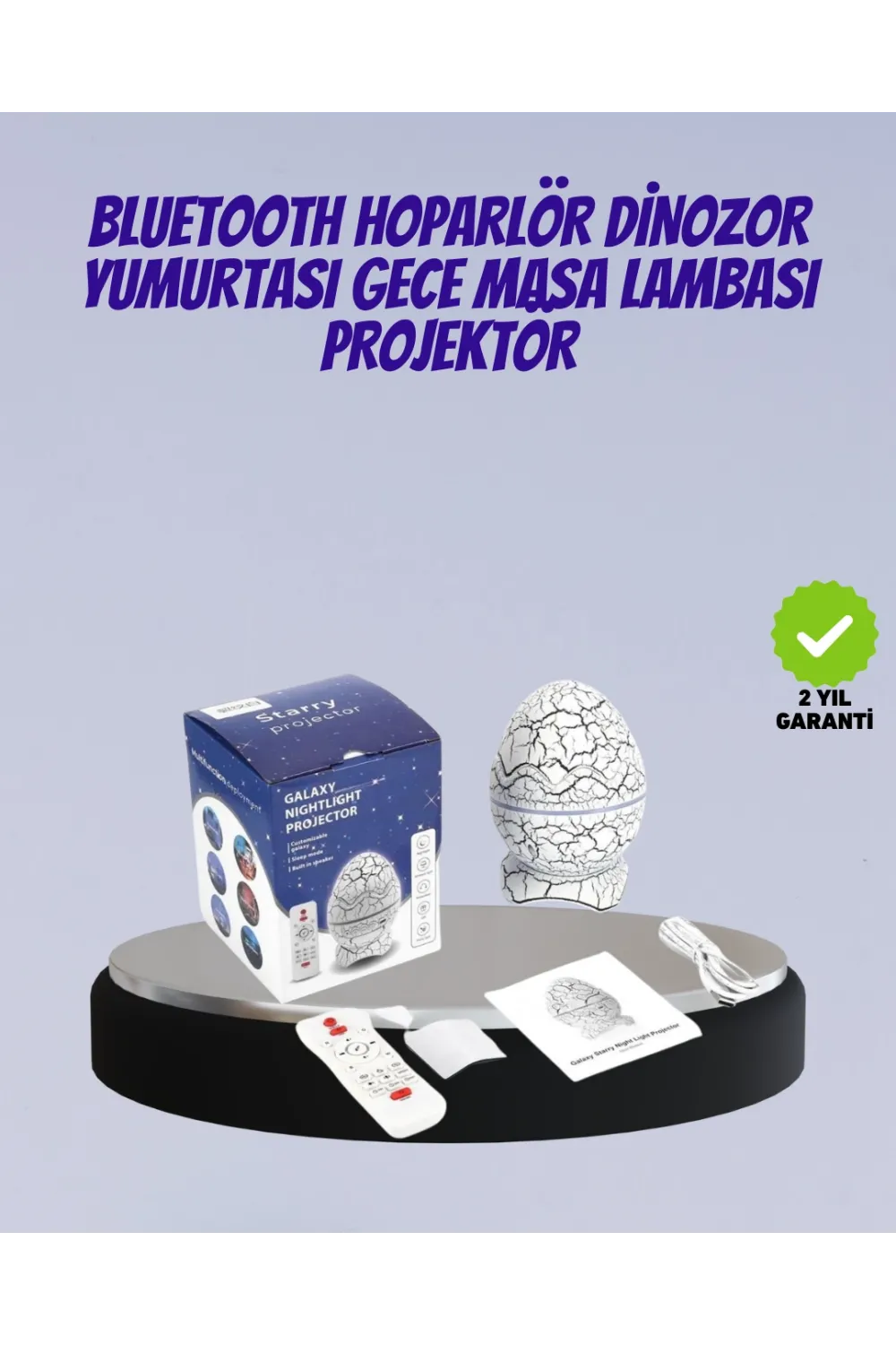 Bluetooth Bağlantılı Dinozor Yıldız Projektör Gece Lambası Ve Uyku Yardımcısı