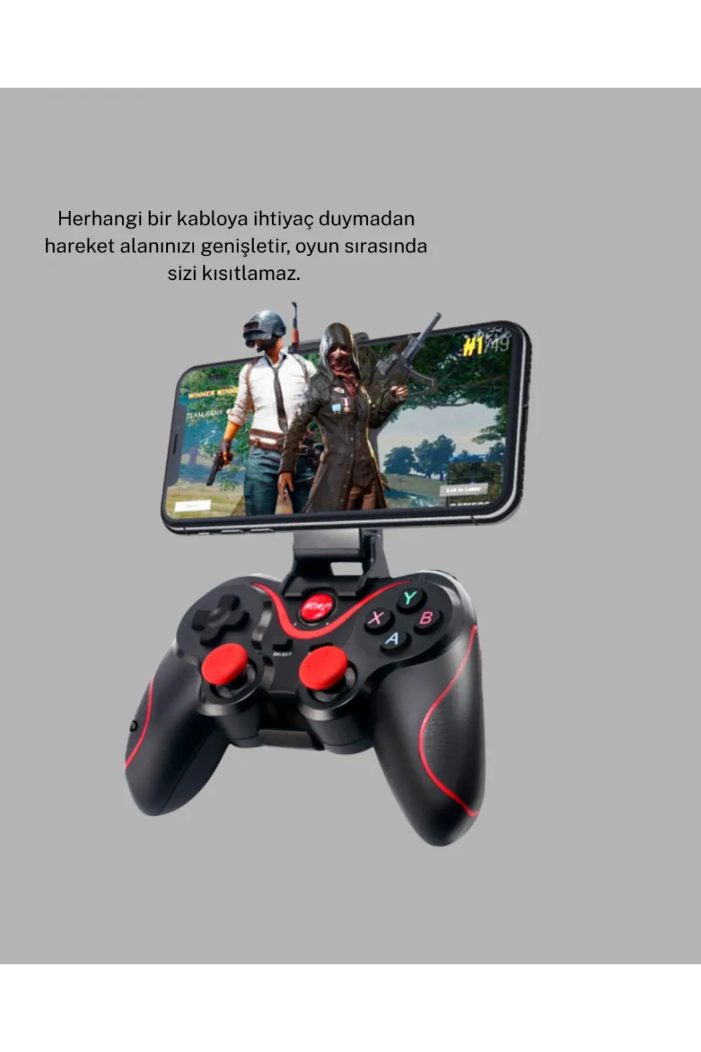 Bluetooth Gamepad Kablosuz Oyun Kumandası Tek Cihaz Destekli