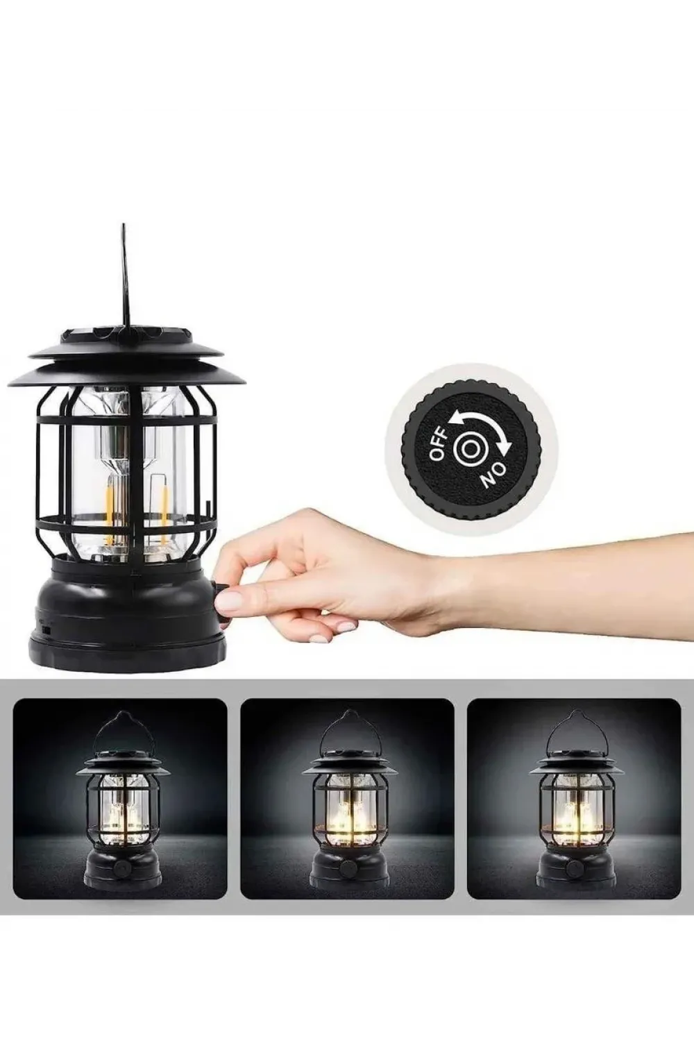 Bluetooth Hoparlör Özellikli Dimerli Led Kamp Lambası Hs66