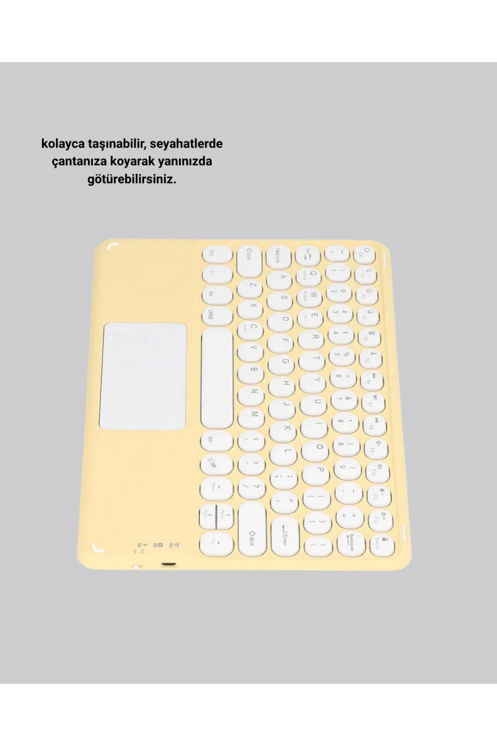 Bluetooth Kablosuz Klavye – İnce Slim Model, Tablet Ve Akıllı Tv Uyumlu, Sessiz Tuşlu Taşınabilir Klavye