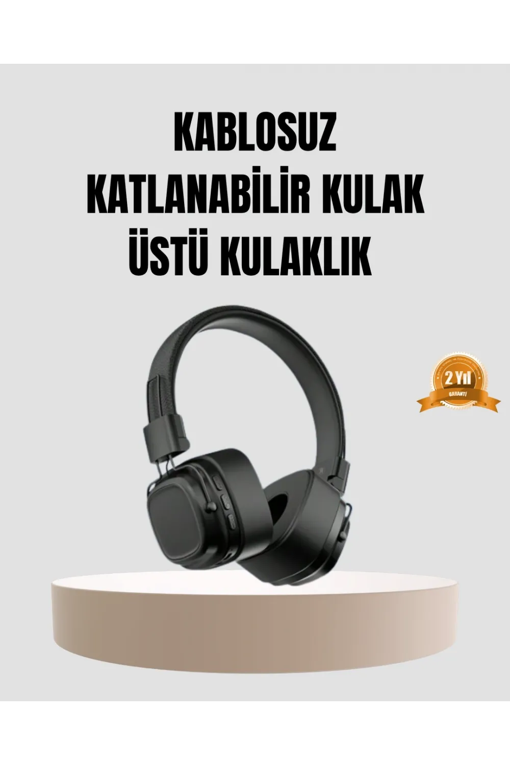 Bluetooth Kablosuz Kulak Üstü Kulaklık Katlanabilir Konforlu Ve Şık Tasarımlı