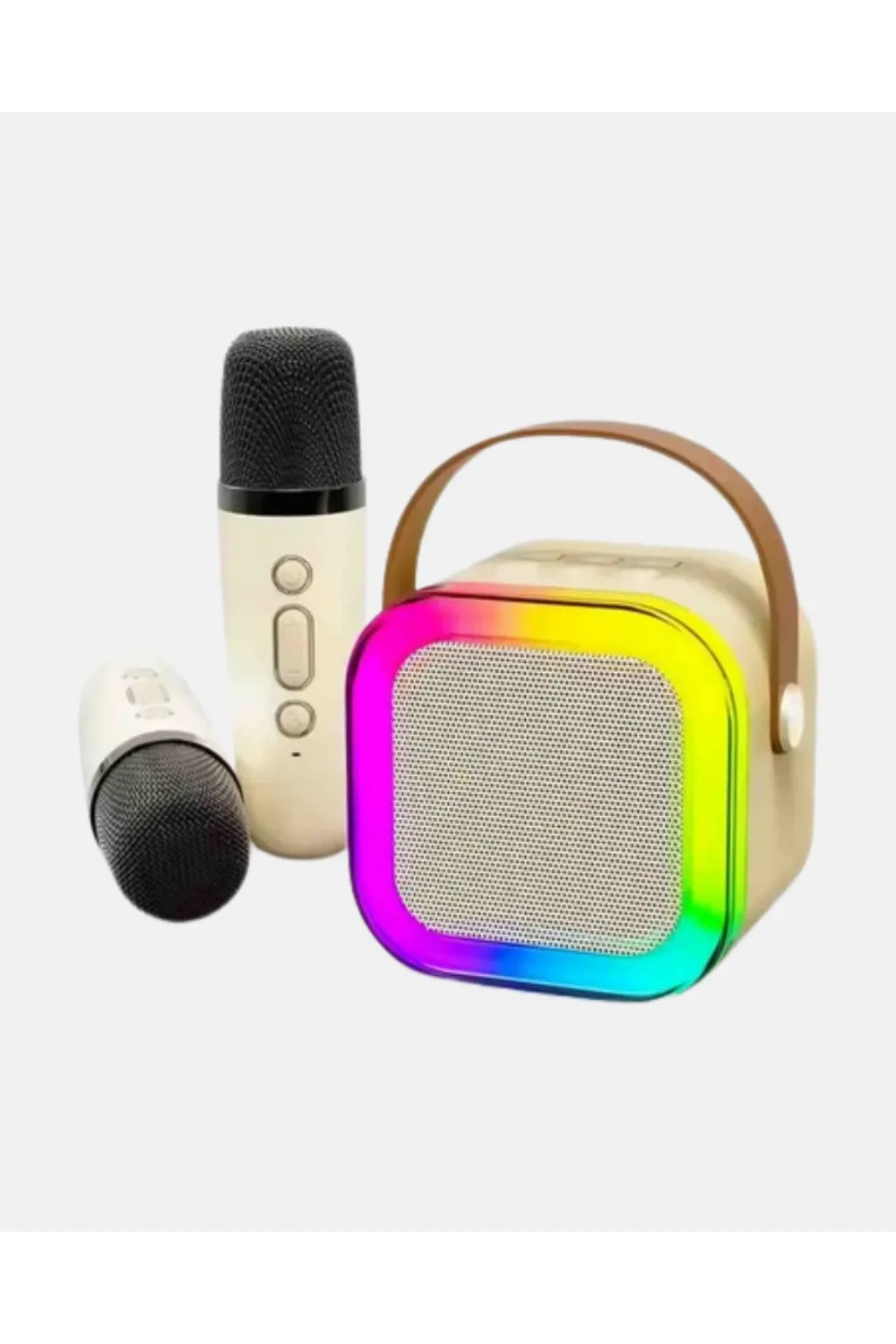 Bluetooth Karaoke Hoparlör Renkli Led Işıklı Ve Type-c Şarjlı