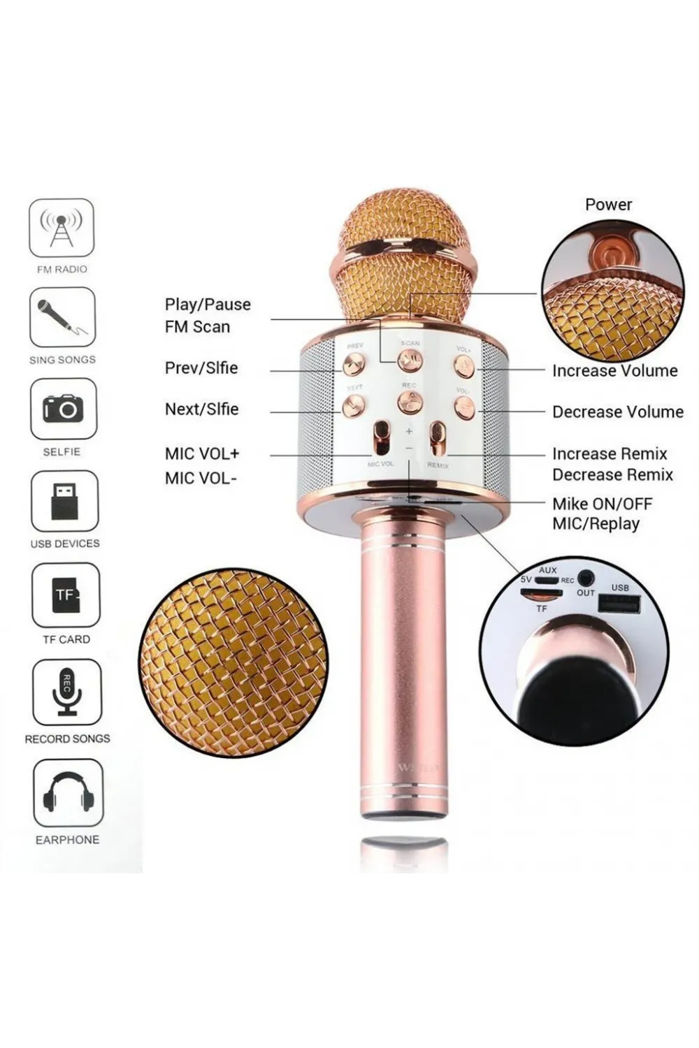 Bluetooth Karaoke Mikrofon
