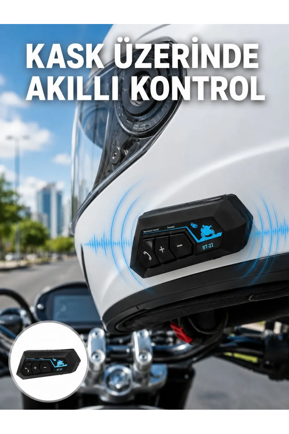 Bluetooth Kask Kulaklığı Intercom 5.0 Bluetooth Android Ve İos Uyumlu Yeni Nesil