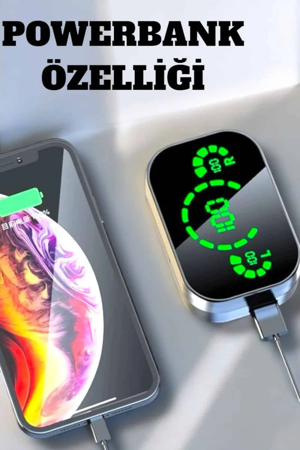 Bluetooth Kulaklık Çift Telefon Desteği Ve Suya Dayanıklı Powerbankli