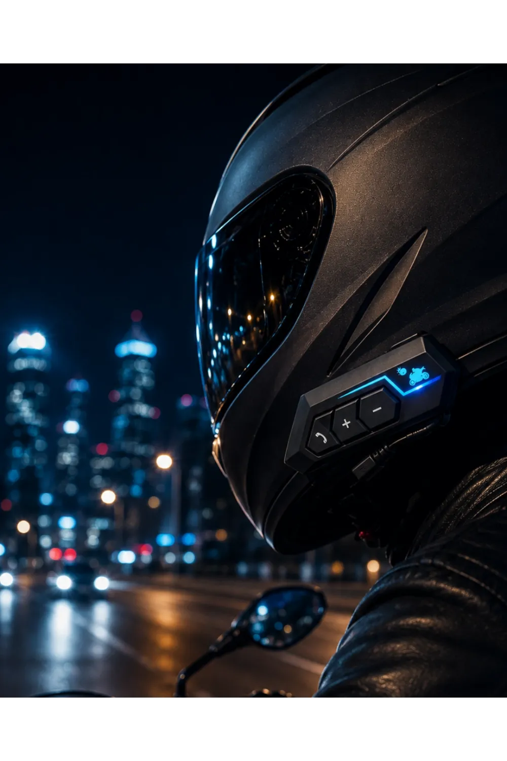 Bluetooth Motosiklet Kask Kulaklığı Mikrofonlu Kablosuz Sürüş Intercomu