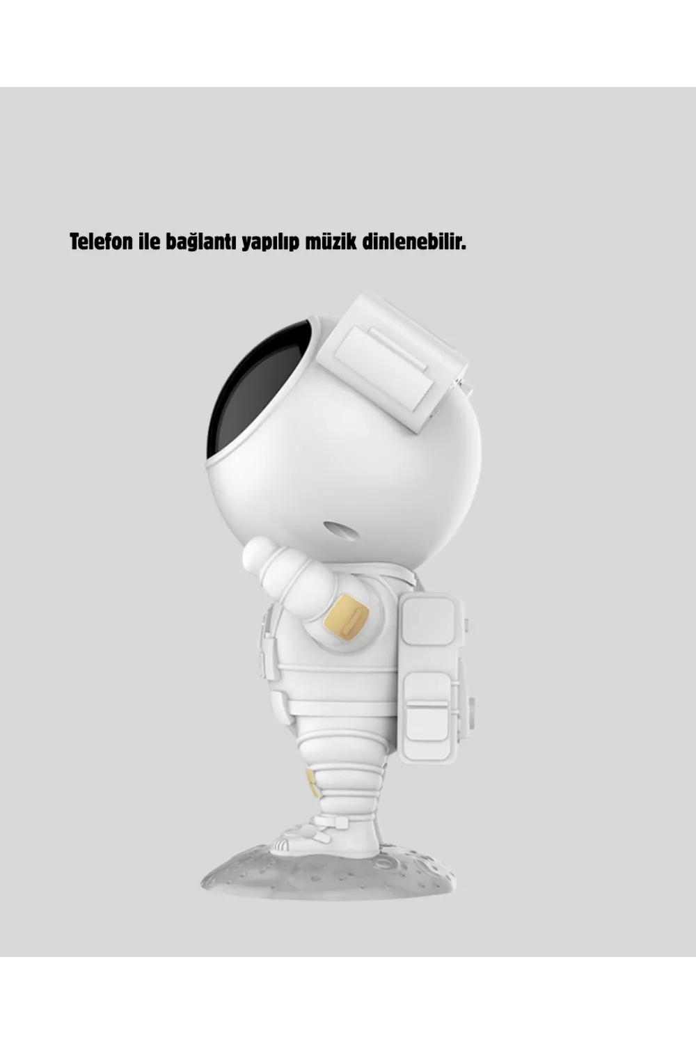 Bluetooth Müzikli Astronot Projeksiyon Lambası Yıldız Ve Ay Efektli
