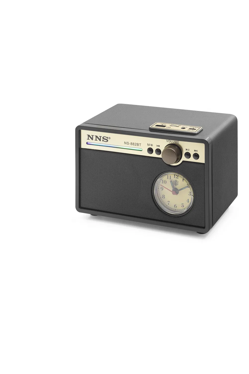 Bluetooth Nostaljik Hoparlör Fm Retro Saatli 187 X 137 X 130 Cm NS882BT