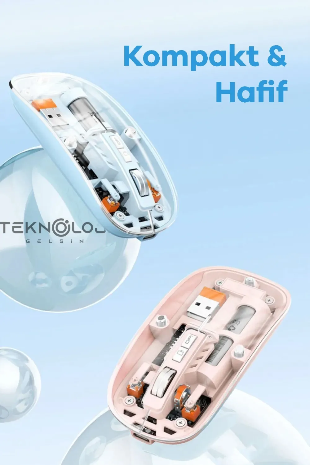 Bluetooth USB Çift Modlu Sessiz Mouse, Şeffaf Mıknatıslı Kapaklı, TypeC Şarjlı, DPI Ayarlı, Kablosuz 10m Çekim Mesafeli, Masaüstü Kısayol Tuşlu, Taşınabilir Şarjlı Mouse Siyah
