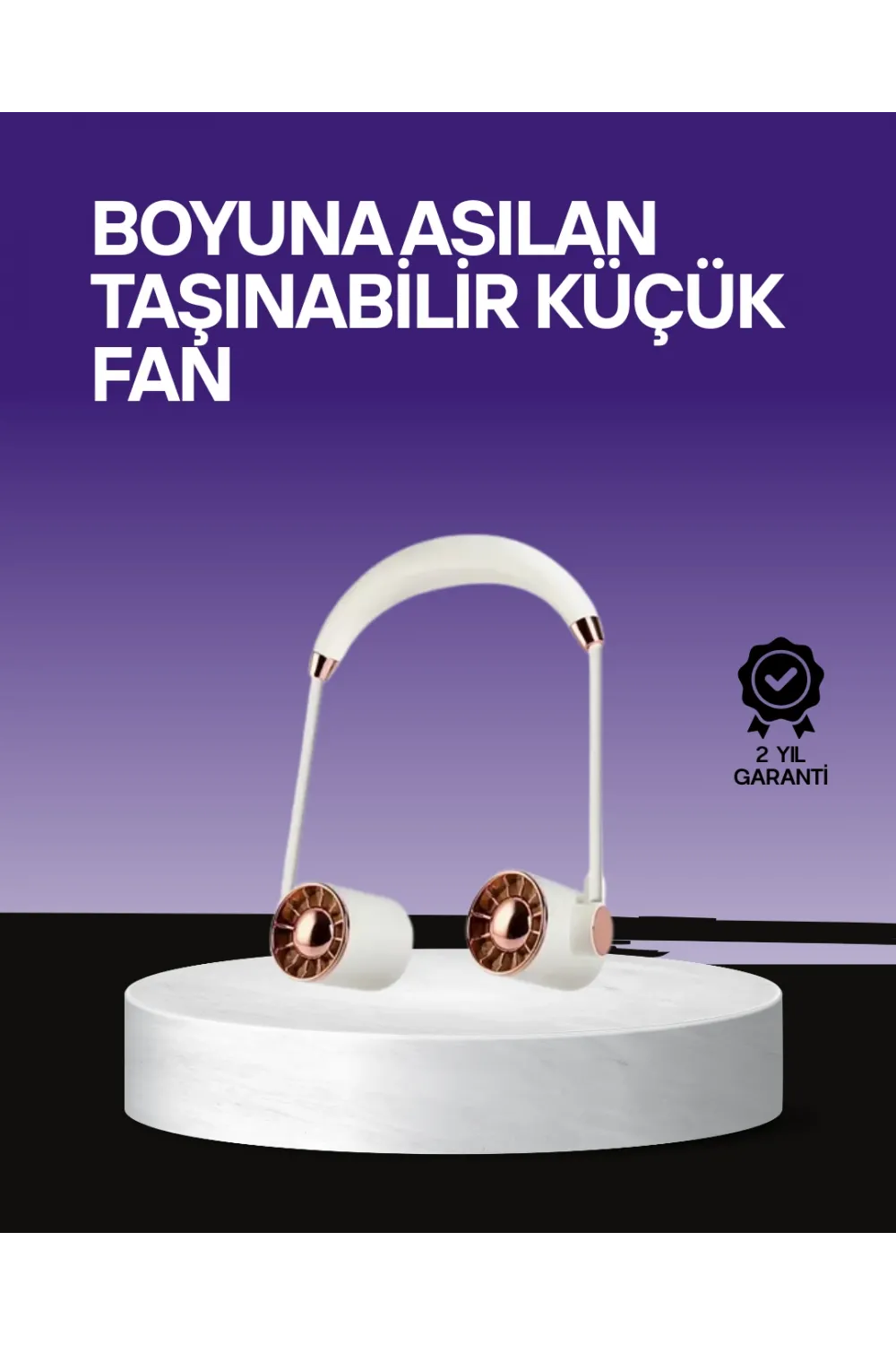 Boyun Askılı Katlanabilir Fan 1000 Mah Usb Şarjlı Taşınabilir