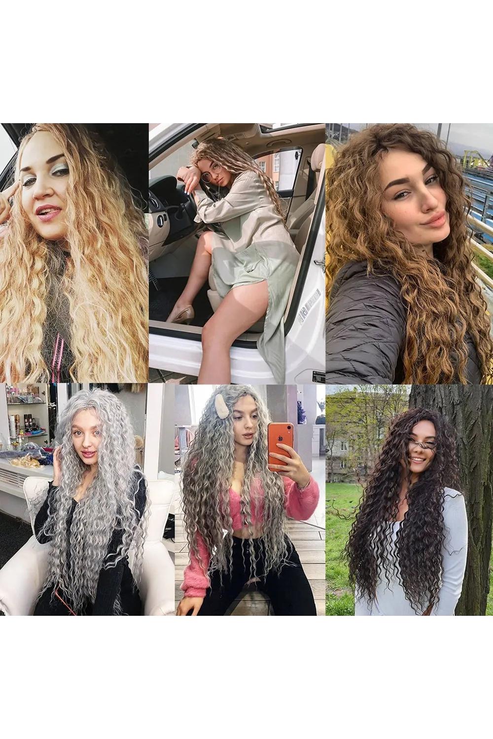 Brazilian Afro Dalgası Saç - Siyah