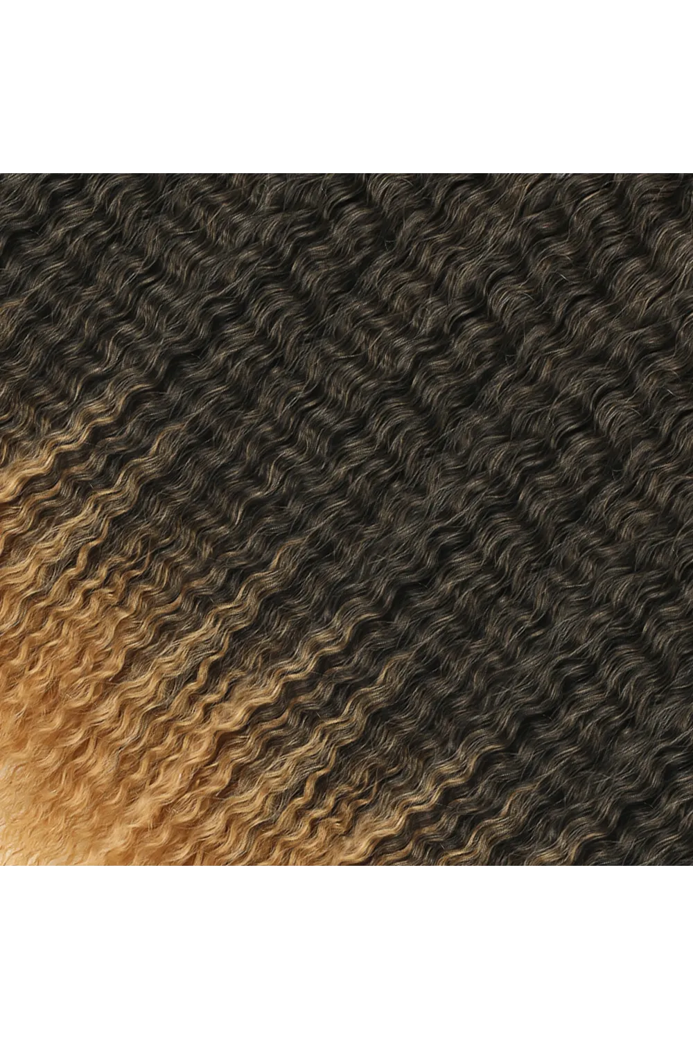 Brazilian Afro Dalgası Saç - Siyah / Karamel Ombreli