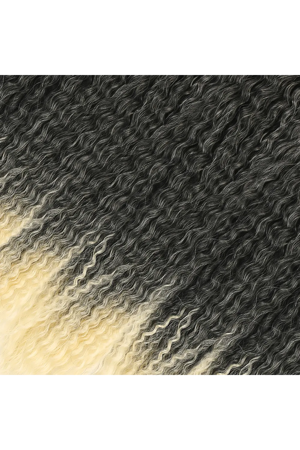 Brazilian Afro Dalgası Saç - Siyah / Platin Ombreli
