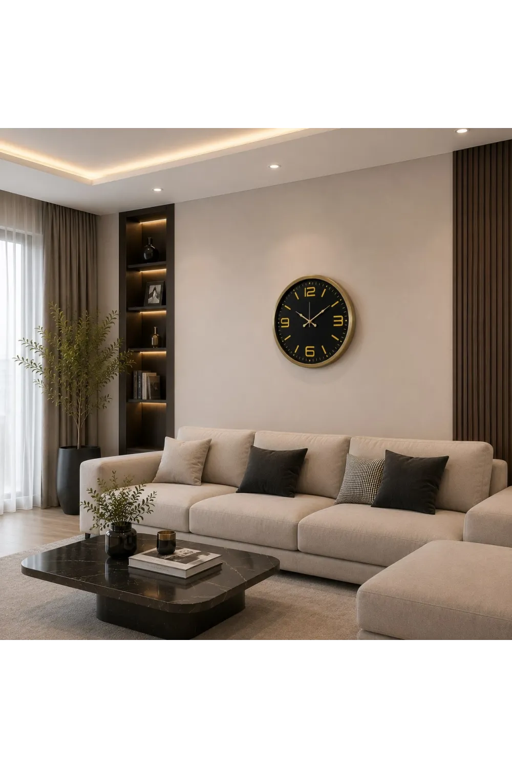 Bronze Prestij 52 x 52 Cm Duvar Saati