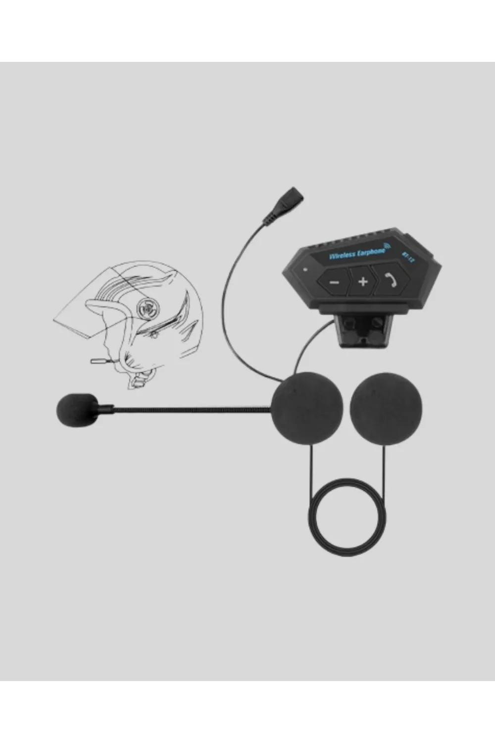 Bt22 Kablosuz Kask Kulaklığı – Bluetooth 5.0, Intercom, Su Geçirmez Ve Uzun Ömürlü Batarya