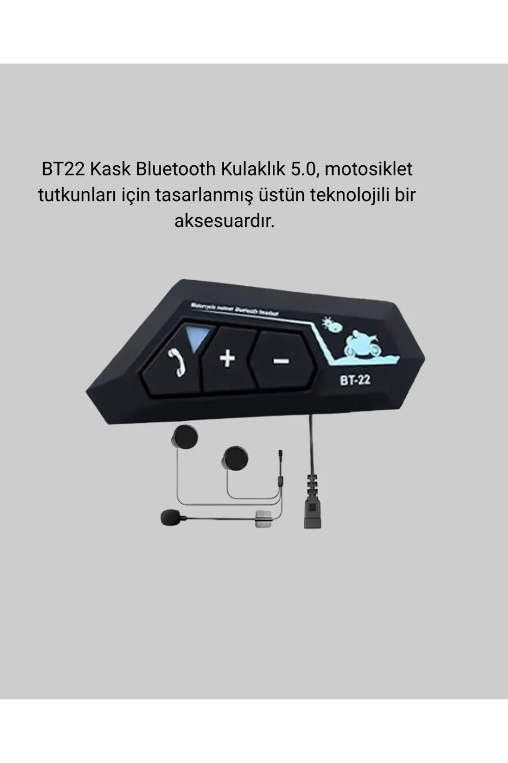 Bt22 Kask Bluetooth Kulaklık 5.0 Gürültü Engelleyici Ve Eller Serbest Kullanım