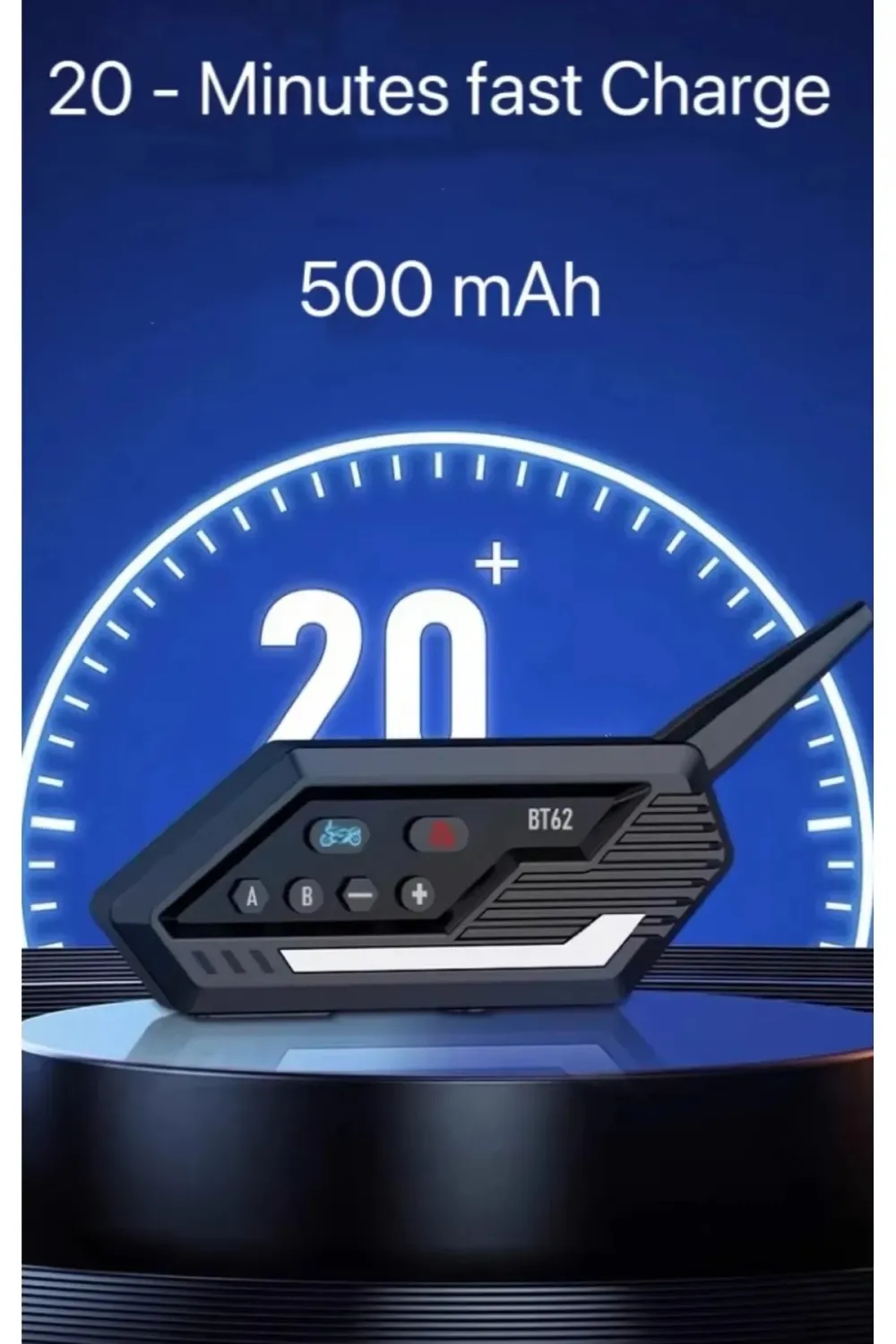 Bt62 Motosiklet Kask Kulaklığı Bluetooth Intercom 2 Intercom Bağlantılı