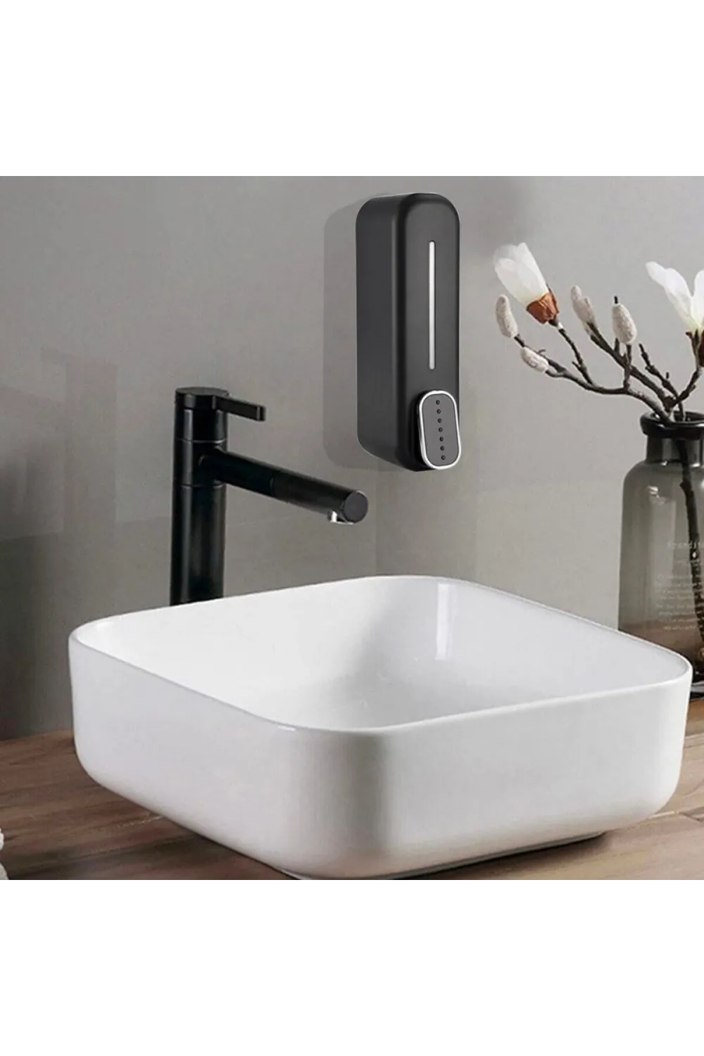 Buffer ® Siyah Duvara Monte Sıvı Sabunluk Dispenser 300 ml